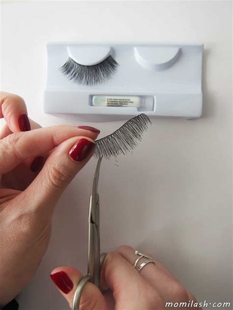 how to trim fake lashes that are too long